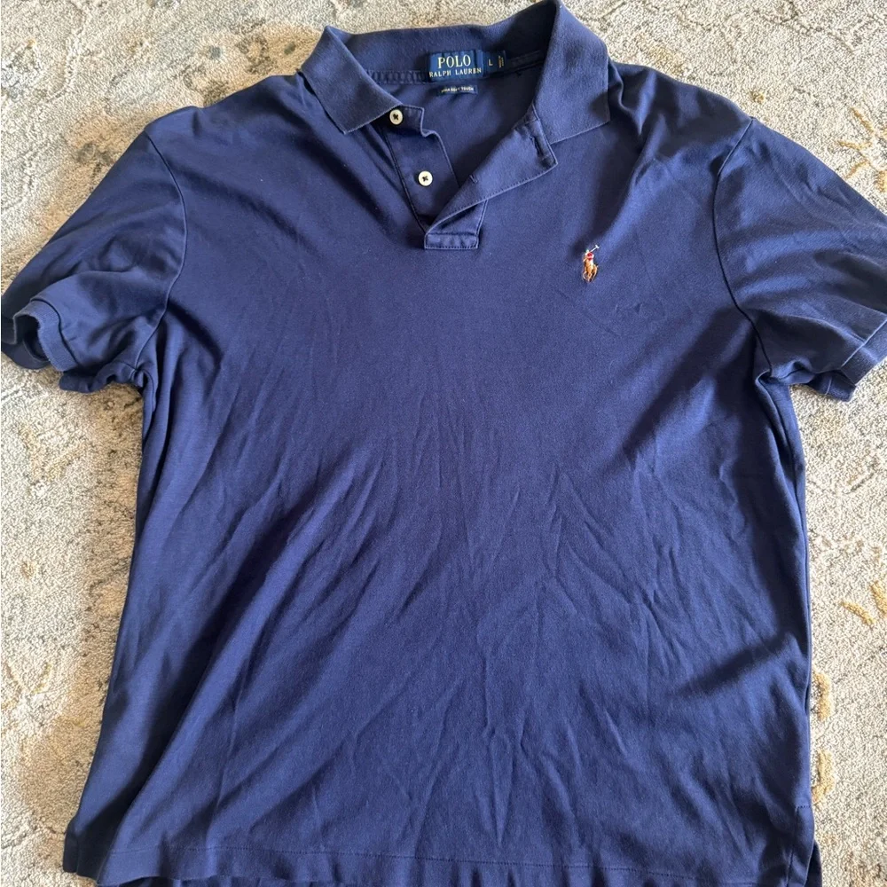 Ralph Lauren Men’s Polo Shirt in Navy with Embroidered Pony